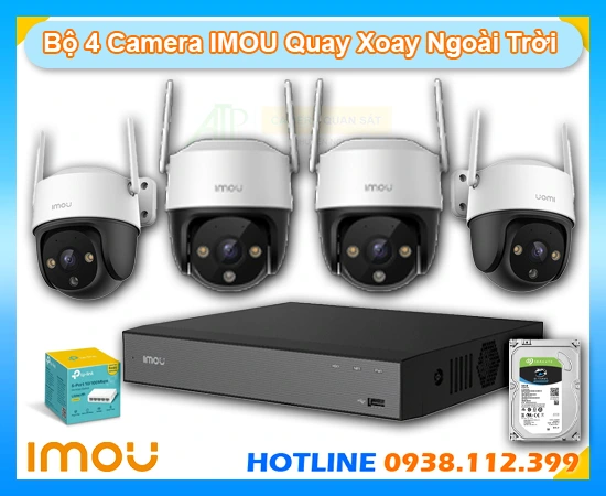 Lắp đặt camera Bộ 4 Camera IMOU Quay Quét Ngoài Trời 5.0MP