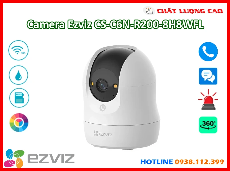  CS-C6N-R200-8H8WFL có tính năng phát hiện chuyển động PIR, nhận dạng người và vật nuôi bằng AI, cảnh báo tiếng ồn bất thường. Ngoài ra, camera có khả năng tuần tra tự động, đàm thoại hai chiều và chức năng theo dõi, thu phóng thông minh, đáp ứng tốt nhu cầu giám sát an ninh ngoài trời.