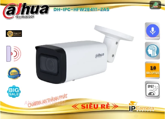  Lắp camera DH-IPC-HFW2841T-ZAS cam kết chính hãng 100% giúp quan sát hình ảnh an ninh chất lượng cao với độ phân giải 8.0MP đảm bảo an toàn hiệu quả với các chức năng hiện đại phát hiện thông minh