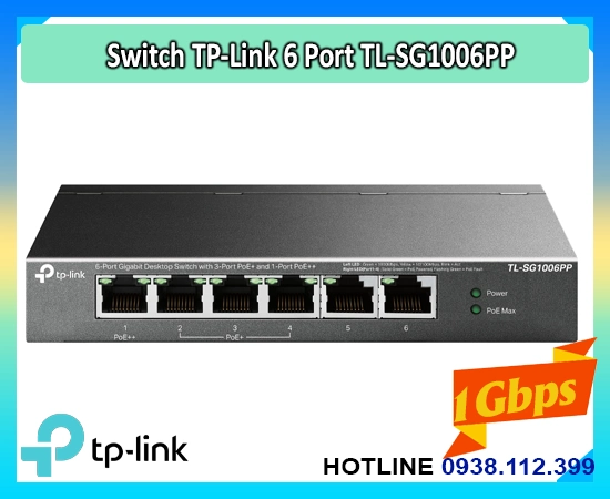 bộ chia mạng 6 port TL-SG1006PP, switch 6 cổng PoE TL-SG1006PP, bộ chia TL-SG1006PP, switch TL-SG1006PP giá rẻ, TL-SG1006PP cho camera ip, TL-SG1006PP tp-link, mua TL-SG1006PP