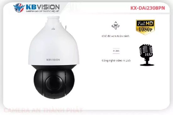  Camera kbvision KX-DAi2308PN,Camera kbvision KX-DAi2308PN là dòng camera quan sát ip speed dome quay xoay.Camera quan sát độ phân giải 2.0 megapixel,Sản phẩm hỗ trợ zoom 32x.sản phẩm phù hợp cho các công trình dự án,siêu thị cửa hàng,văn phòng,...  