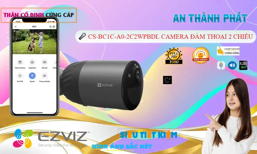 Camera Giá Rẻ Wifi Ezviz CS-BC1C-A0-2C2WPBDL Camera Giá Rẻ Wifi Ezviz CS-BC1C-A0-2C2WPBDL