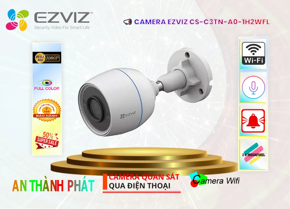Camera Wifi Ngoài Trời CS-C3TN-A0-1H2WFL,Thông số CS-C3TN-A0-1H2WFL,CS-C3TN-A0-1H2WFL Mới nhất,CS-C3TN-A0-1H2WFL IP Wifi  Bán Sỉ, Thiết Bị Camera CS C3TN A0 1H2WFL,CS-C3TN-A0-1H2WFL Giá Thấp Nhất,Giá Bán CS-C3TN-A0-1H2WFL FULL HD 1080P 2.0 MP