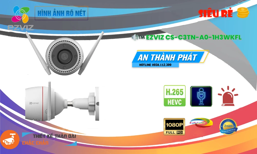 ❂ CS-C3TN-A0-1H3WKFL Camera Wifi Ezviz Camera Wifi Ezviz CS-C3TN-A0-1H3WKFL