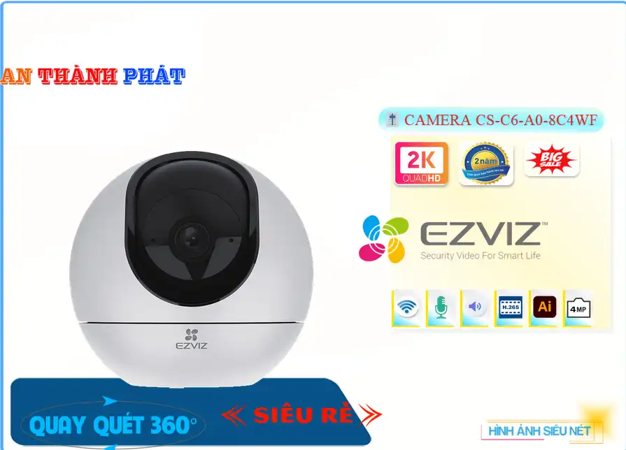 ✴ CS-C6-A0-8C4WF Camera Wifi Ezviz
