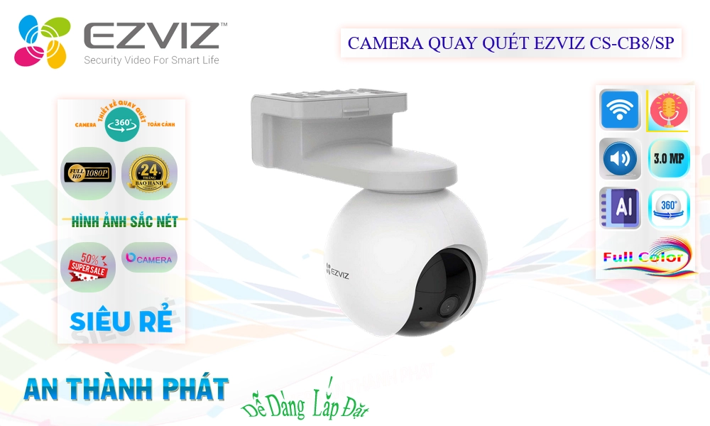 CS-CB8/SP Camera Wifi Không Dây Wifi Ezviz ⤿ CS-CB8/SP Camera Wifi Không Dây Wifi Ezviz ⤿