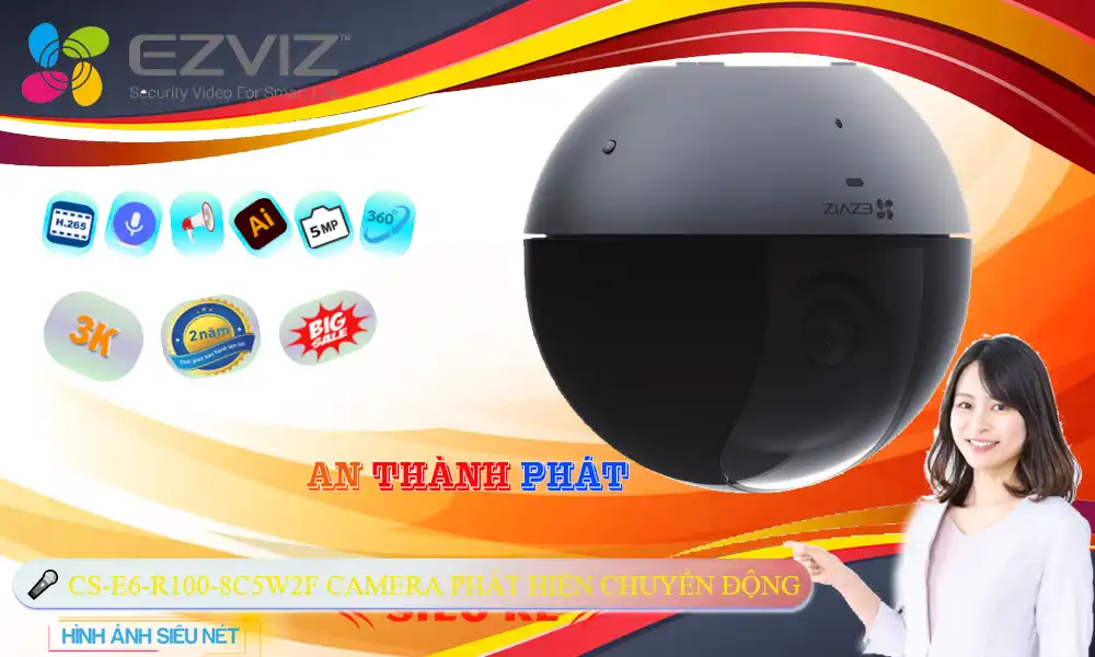 Camera CS-E6-R100-8C5W2F Wifi Ezviz