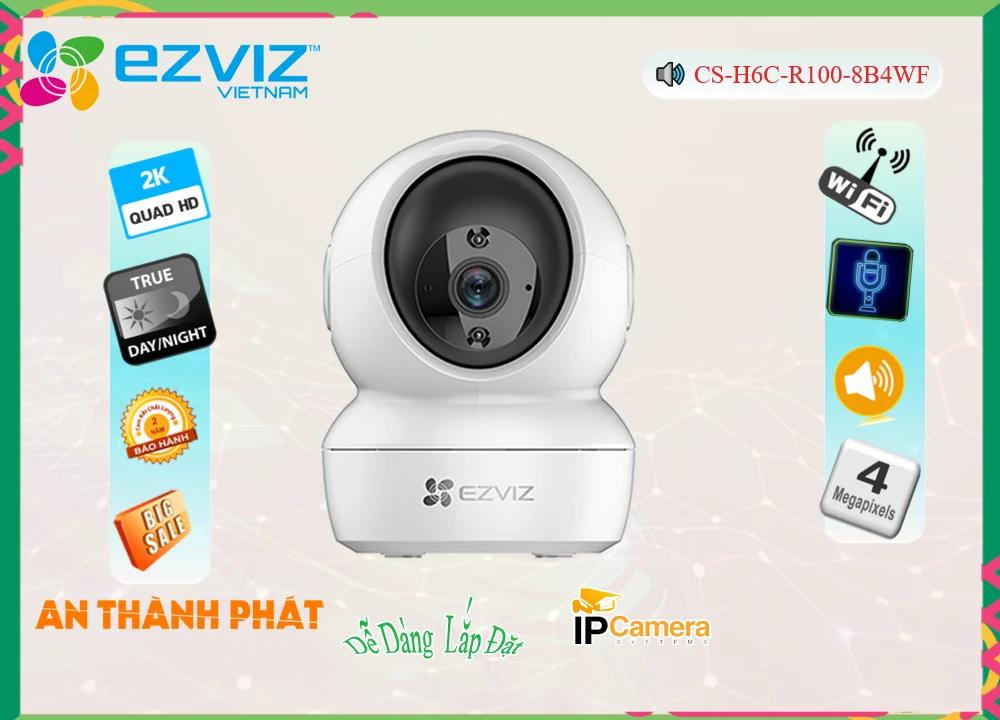 CS-H6c-R100-8B4WF Camera Wifi Ezviz CS-H6c-R100-8B4WF Camera Wifi Ezviz
