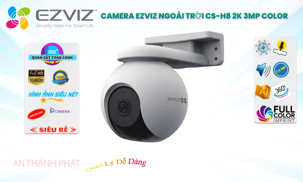CS-H8 2K 3MP Color Camera An Ninh Công Nghệ Mới