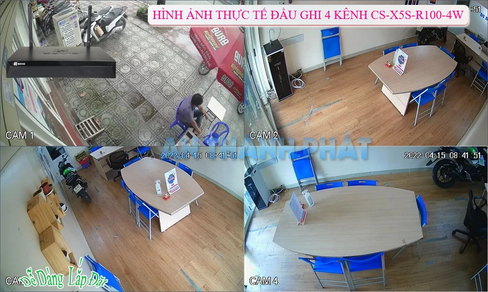 Đầu Ghi 4 Kênh IP Wifi Ezviz CS-X5S-R100-4W