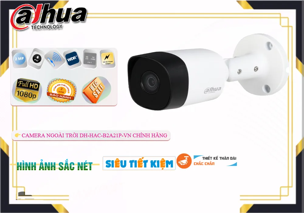 Camera DH-HAC-B2A21P-VN Dahua Camera DH-HAC-B2A21P-VN Dahua