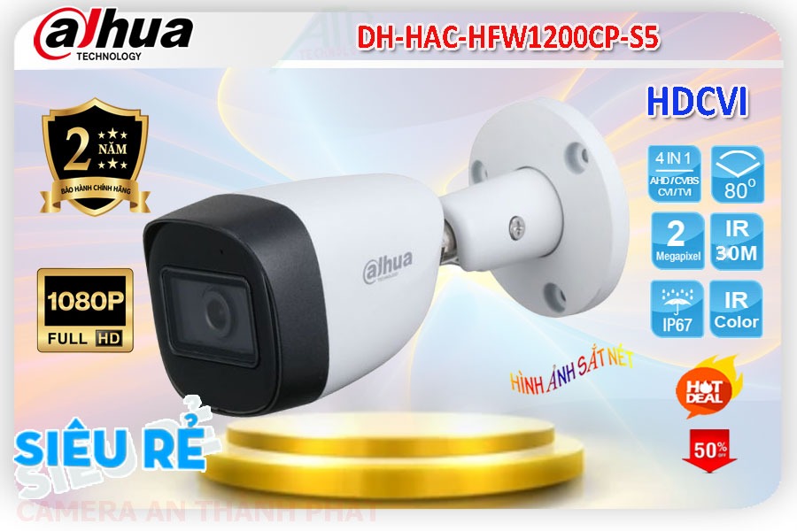 Camera An Ninh Dahua DH-HAC-HFW1200CP-S5 Camera An Ninh Dahua DH-HAC-HFW1200CP-S5