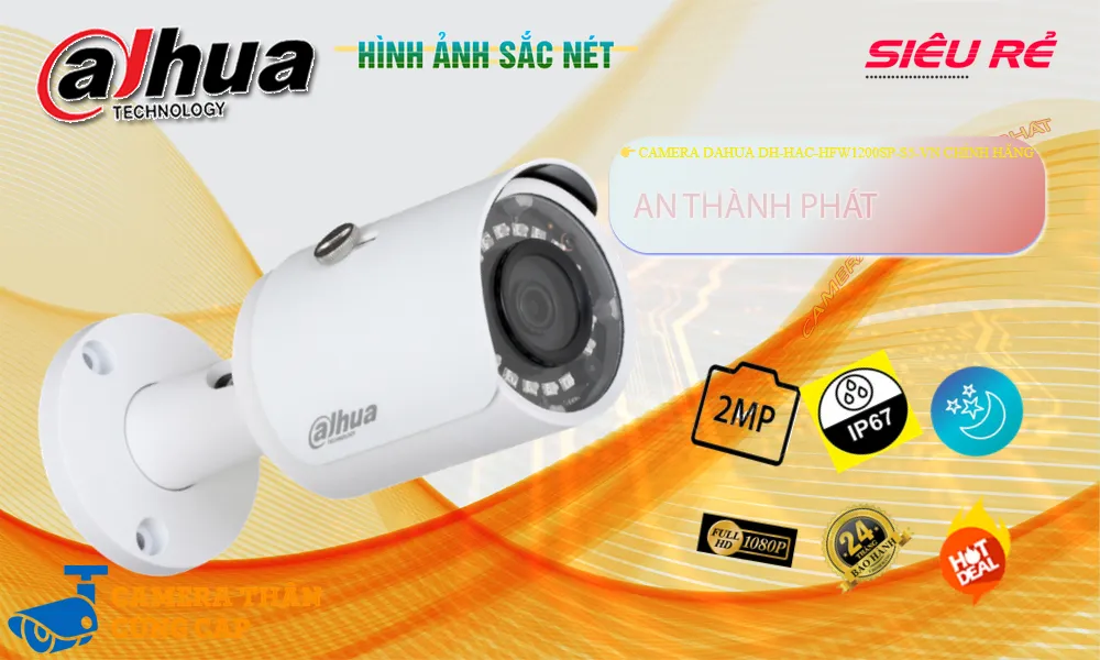 Camera DH-HAC-HFW1200SP-S5-VN Dahua Thiết kế Đẹp Camera DH-HAC-HFW1200SP-S5-VN Dahua Thiết kế Đẹp