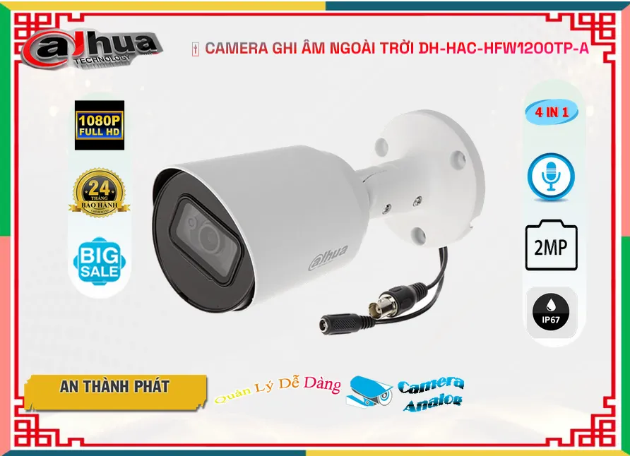 Camera HD DH-HAC-HFW1200TP-A Chức Năng Cao Cấp Camera HD DH-HAC-HFW1200TP-A Chức Năng Cao Cấp