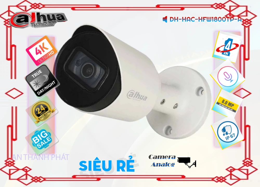 Camera Dahua DH-HAC-HFW1800TP-A Mẫu Đẹp Camera Dahua DH-HAC-HFW1800TP-A Mẫu Đẹp