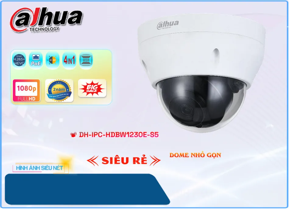Camera Dahua DH-IPC-HDBW1230E-S5 Camera Dahua DH-IPC-HDBW1230E-S5