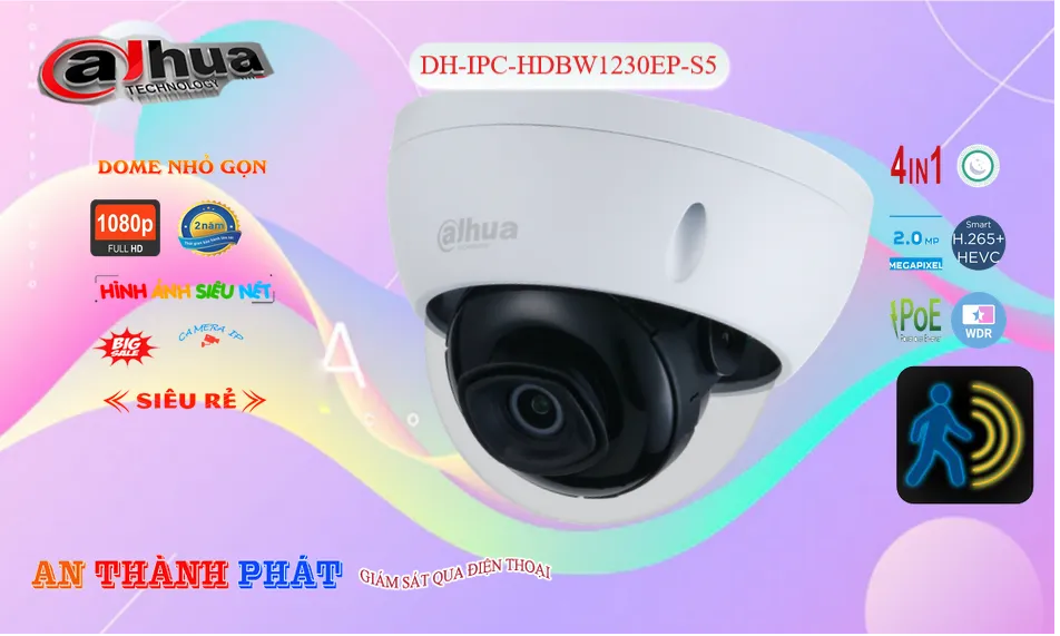 Camera Dahua DH-IPC-HDBW1230EP-S5 Camera Dahua DH-IPC-HDBW1230EP-S5