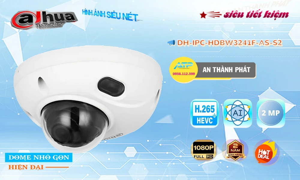 Camera Dahua DH-IPC-HDBW3241F-AS-S2 Mẫu Đẹp Camera Dahua DH-IPC-HDBW3241F-AS-S2 Mẫu Đẹp