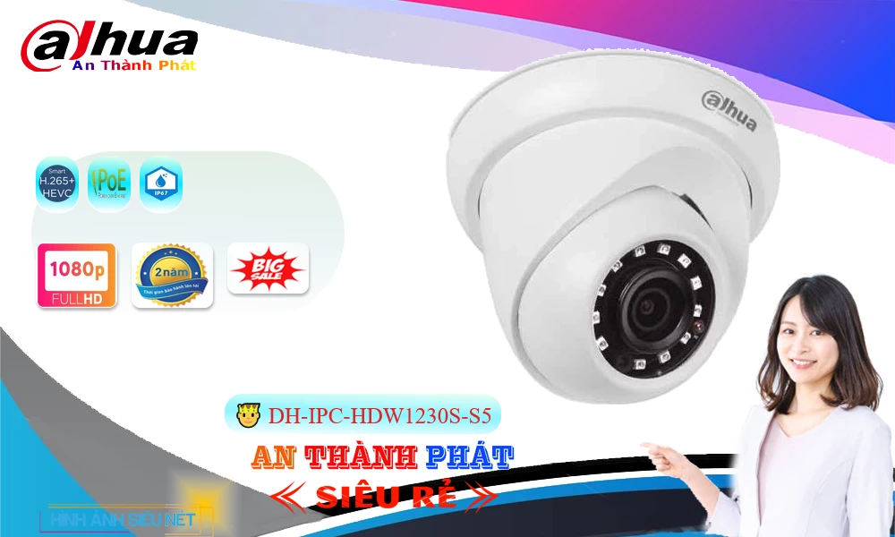 Camera Dahua Chất Lượng DH-IPC-HDW1230S-S5 Camera Dahua Chất Lượng DH-IPC-HDW1230S-S5