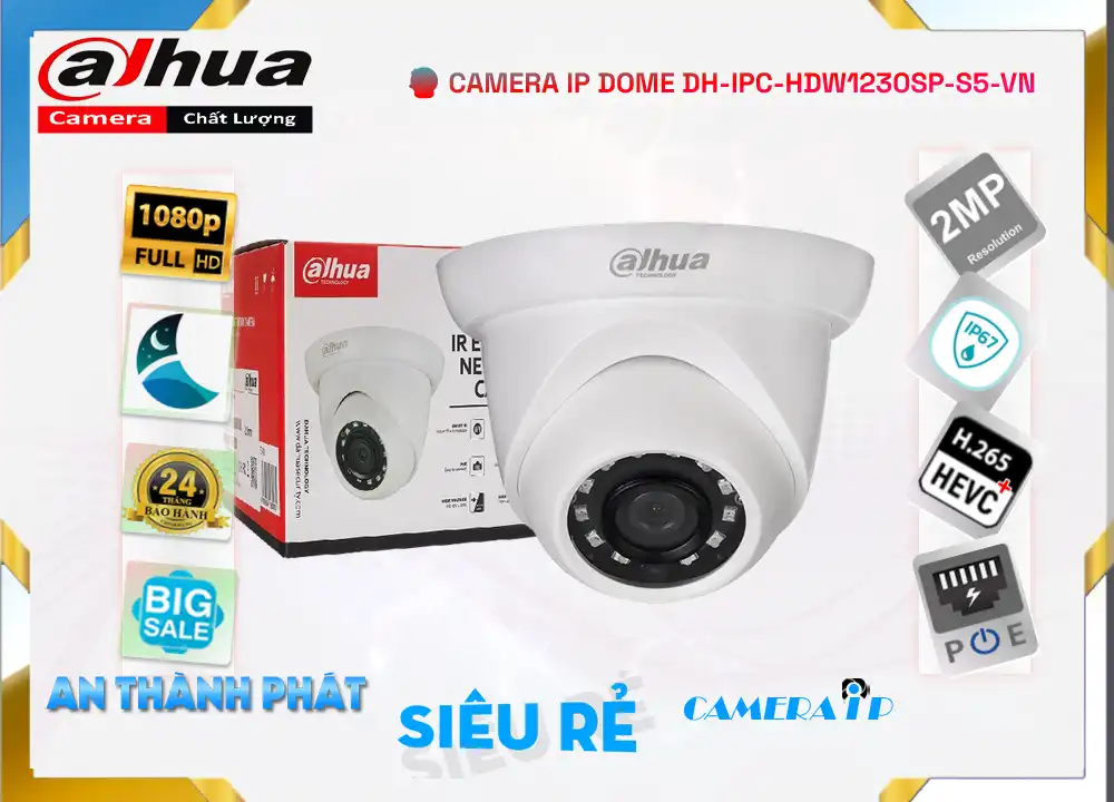 DH-IPC-HDW1230SP-S5-VN Sắc Nét Dahua ✪