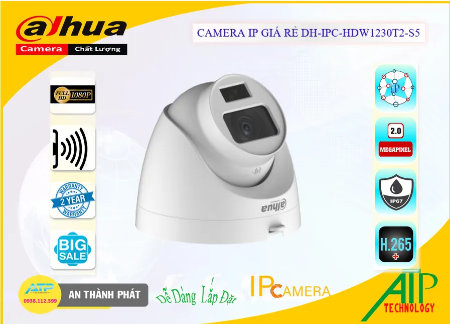 DH-IPC-HDW1230T2-S5 Camera An Ninh Đang giảm giá ✲ DH-IPC-HDW1230T2-S5 Camera An Ninh Đang giảm giá ✲