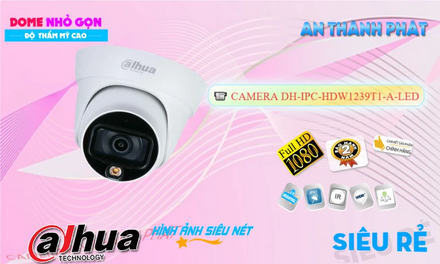 DH-IPC-HDW1239T1-A-LED sắc nét Dahua DH-IPC-HDW1239T1-A-LED sắc nét Dahua