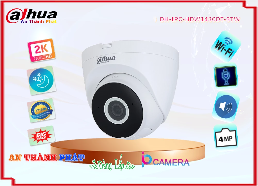 DH-IPC-HDW1430DT-STW Camera Thiết kế Đẹp Dahua DH-IPC-HDW1430DT-STW Camera Thiết kế Đẹp Dahua