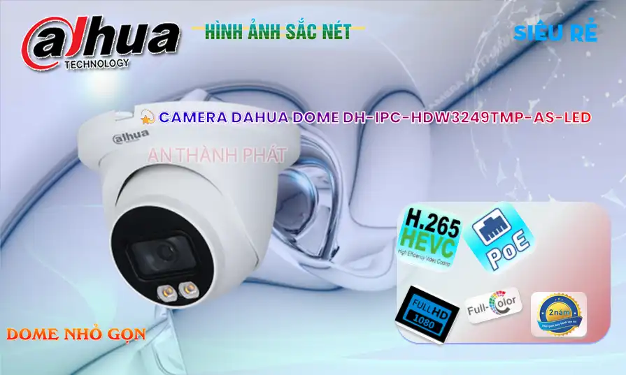 DH-IPC-HDW3249TMP-AS-LED Hãng Dahua Thiết kế Đẹp