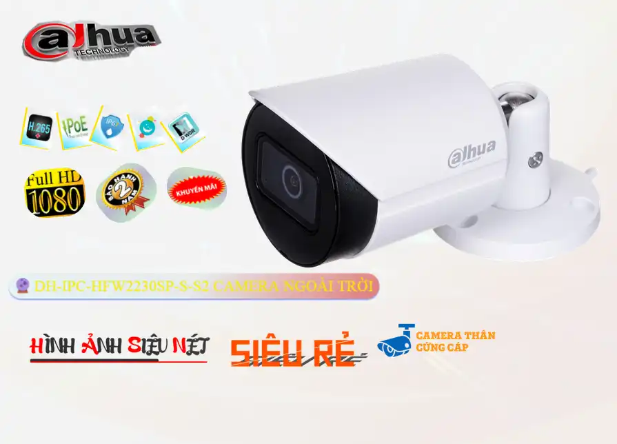 DH-IPC-HFW2230SP-S-S2 Camera Giám Sát Giá rẻ DH-IPC-HFW2230SP-S-S2 Camera Giám Sát Giá rẻ