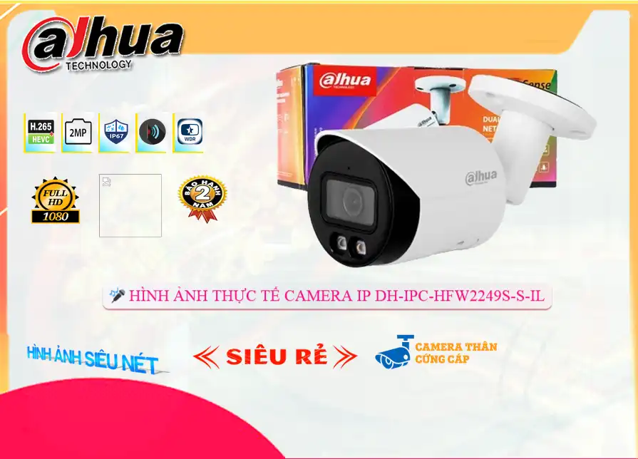 Dahua DH-IPC-HFW2249S-S-IL Sắc Nét