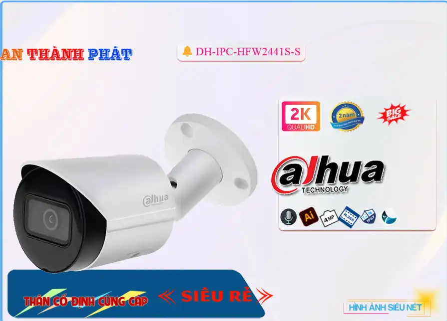 DH-IPC-HFW2441S-S Camera Chất Lượng Dahua DH-IPC-HFW2441S-S Camera Chất Lượng Dahua