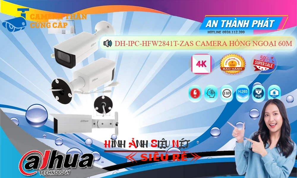 Dahua DH-IPC-HFW2841T-ZAS Sắc Nét Dahua DH-IPC-HFW2841T-ZAS Sắc Nét