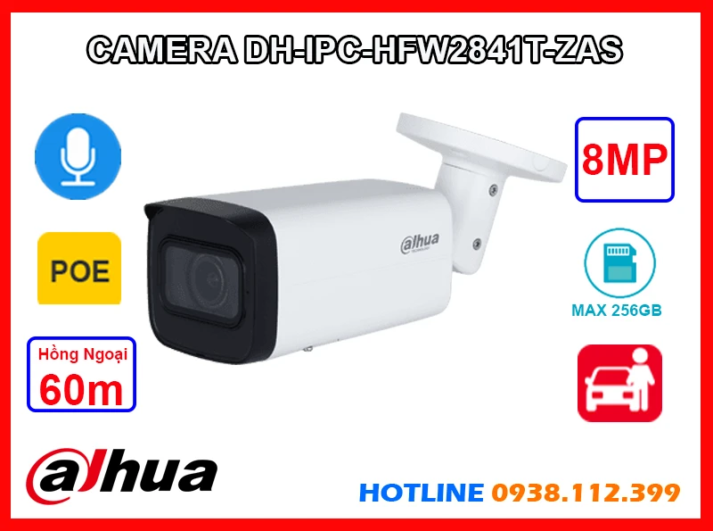 Dahua DH-IPC-HFW2841T-ZAS Sắc Nét Dahua DH-IPC-HFW2841T-ZAS Sắc Nét