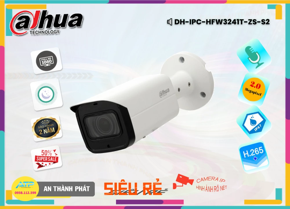 ✪ DH-IPC-HFW3241T-ZS-S2 Dahua Với giá cạnh tranh ✪ DH-IPC-HFW3241T-ZS-S2 Dahua Với giá cạnh tranh