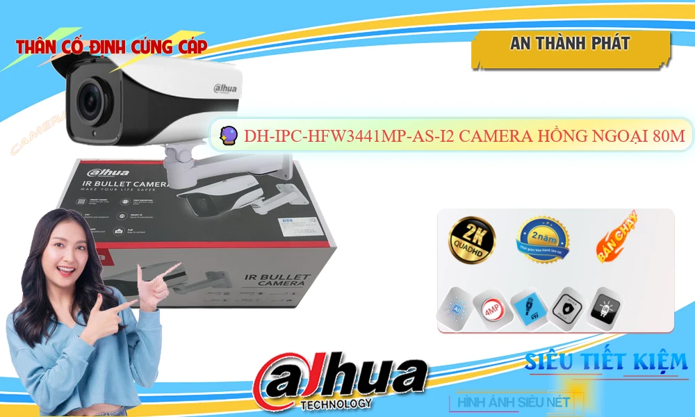 DH-IPC-HFW3441MP-AS-I2 Sắc Nét Dahua