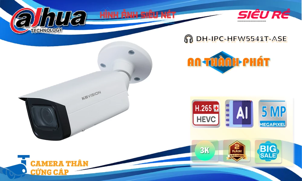 DH-IPC-HFW5541T-ASE Dahua Thiết kế Đẹp DH-IPC-HFW5541T-ASE Dahua Thiết kế Đẹp