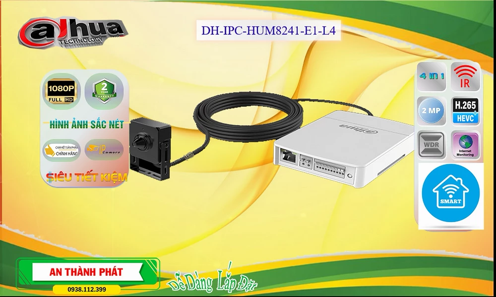 Camera Dahua DH-IPC-HUM8241-E1-L4 Camera Dahua DH-IPC-HUM8241-E1-L4