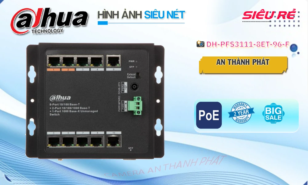 Dahua DH-PFS3111-8ET-96-F Switch 8-Port PoE