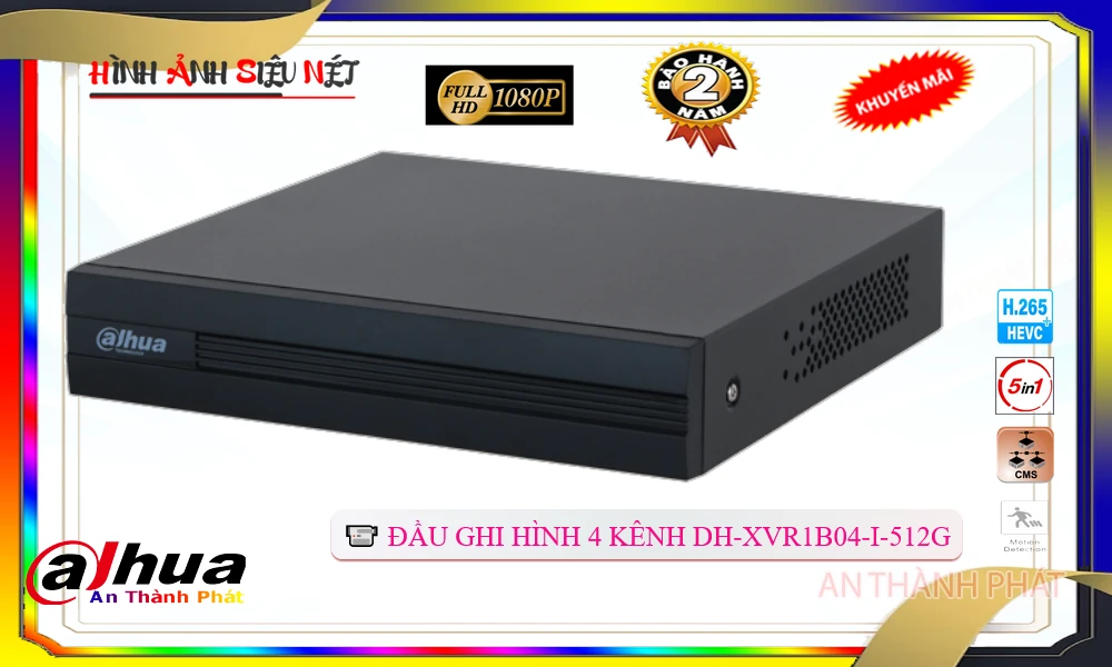 DH-XVR1B04-I-512G Đầu ghi Camera Dahua Giá rẻ DH-XVR1B04-I-512G Đầu ghi Camera Dahua Giá rẻ