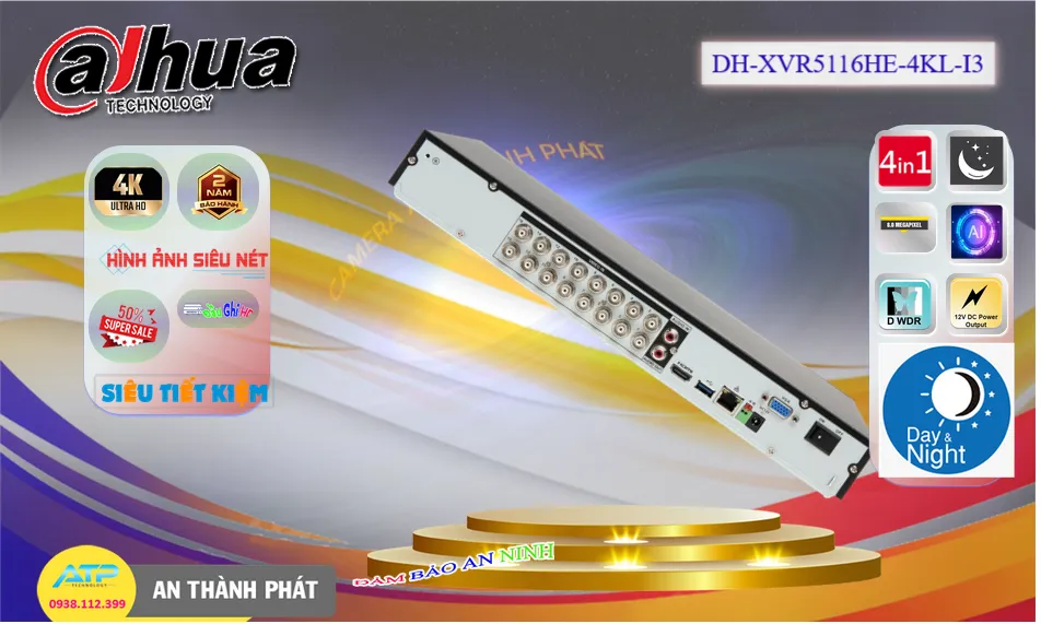 ✪ Đầu Thu KTS Dahua DH-XVR5116HE-4KL-I3 Giá rẻ ✪ Đầu Thu KTS Dahua DH-XVR5116HE-4KL-I3 Giá rẻ