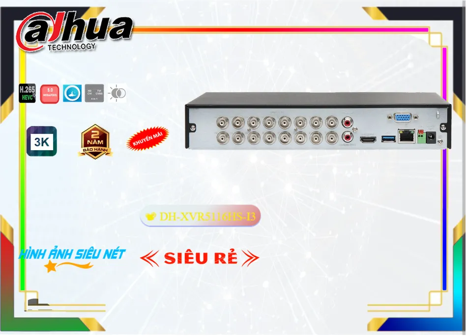 DH-XVR5116HS-I3Thiết Bị Ghi Hình Với giá cạnh tranh Dahua DH-XVR5116HS-I3Thiết Bị Ghi Hình Với giá cạnh tranh Dahua