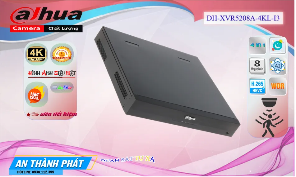 Đầu Thu KTS Đầu Ghi DH-XVR5208A-4KL-I3 Tiết Kiệm ✔ Đầu Thu KTS Đầu Ghi DH-XVR5208A-4KL-I3 Tiết Kiệm ✔