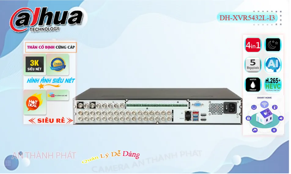 Đầu Dahua DH-XVR5432L-I3 Đầu Dahua DH-XVR5432L-I3