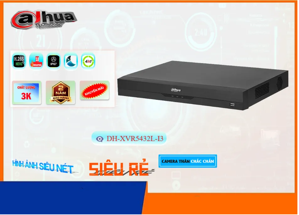 Đầu Dahua DH-XVR5432L-I3 Đầu Dahua DH-XVR5432L-I3