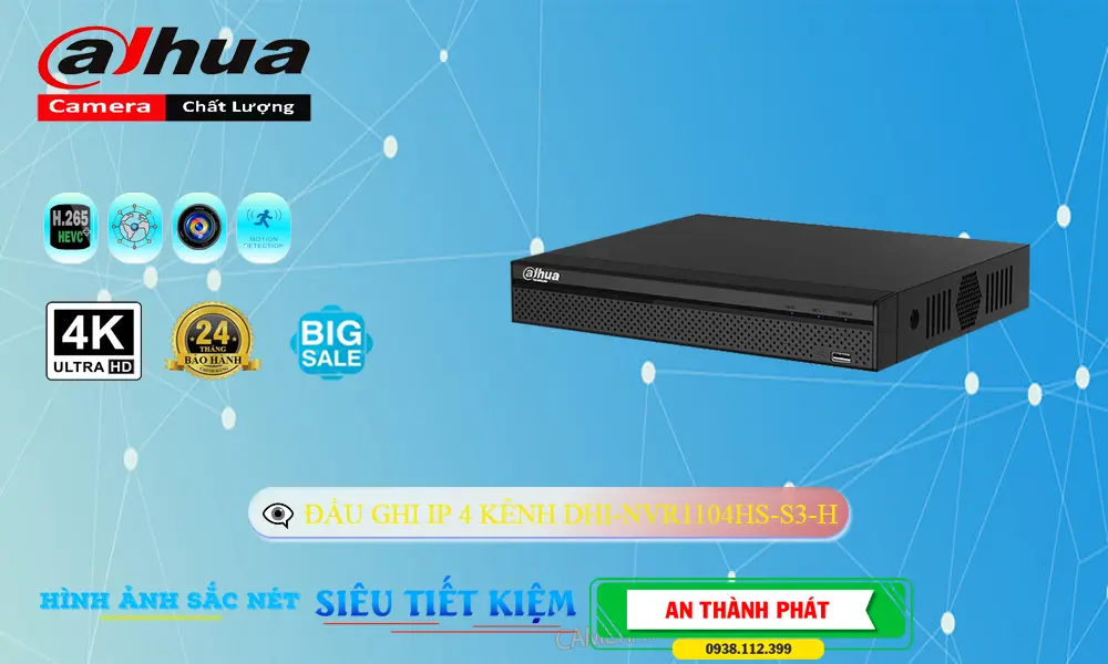 Dahua DHI-NVR1104HS-S3/H Sắc Nét