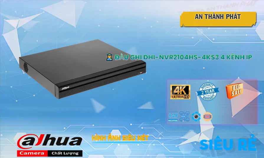 Đầu Ghi DHI-NVR2104HS-4KS3 Giá rẻ ✲
