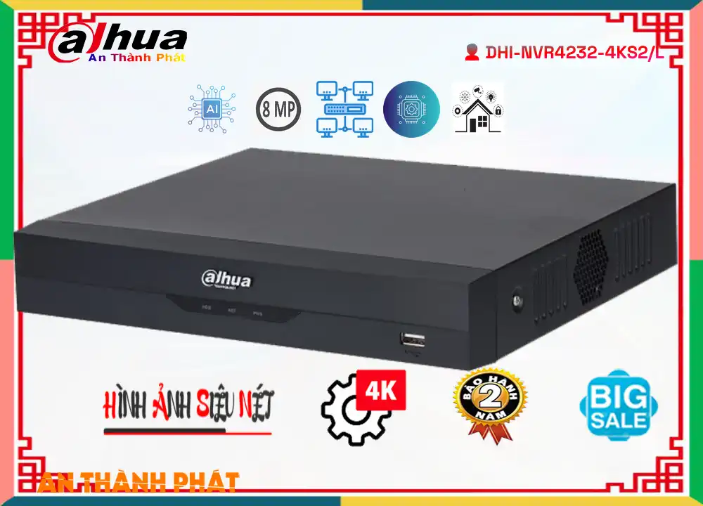 Đầu Thu DHI-NVR4232-4KS2/L Dahua Đầu Thu DHI-NVR4232-4KS2/L Dahua