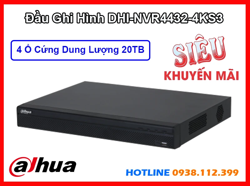 Đầu Ghi Hình 32 Kênh IP Dahua DHI-NVR4432-4KS3,thông số DHI-NVR4432-4KS3,DHI-NVR4432-4KS3 Ip sắc nét khả năng Truyền tải hình ảnh nhanh với dung lượng thấp của công nghệ nén hình h.265+ Tiết kiệm,DHI NVR4432 4KS3,chất lượng DHI-NVR4432-4KS3,Bán Giá DHI-NVR4432-4KS3,DHI-NVR4432-4KS3 Chính hãng