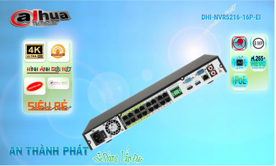 DHI-NVR5216-16P-EI Đầu ghi Camera Dahua Công Nghệ Mới DHI-NVR5216-16P-EI Đầu ghi Camera Dahua Công Nghệ Mới