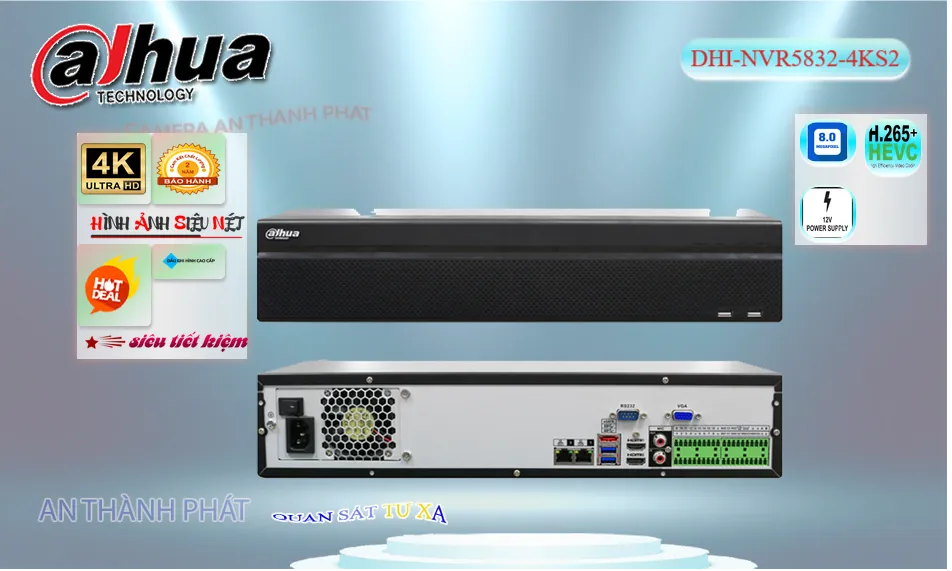 Đầu Ghi DHI-NVR5832-4KS2 Giá rẻ Đầu Ghi DHI-NVR5832-4KS2 Giá rẻ